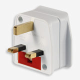 GO Travel NZ to UK single socket adaptor - will fit the 3-pin British socket system