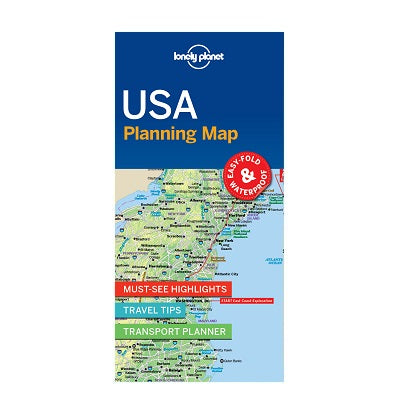 Lonely Planet USA Planning Map is a compact, easy-fold map with a handy slip case. Includes must-see highlights, travel tips, a detailed road map and transport planner for your journey across the United States of America.