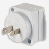 GO Travel NZ to America/Asia single socket adaptor – suitable for 2-pin plug NZ/Australian appliances