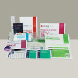 AA Travel First Aid Kit contents include bandages, dressings, plasters, wipes, gloves, eye wash and more.
